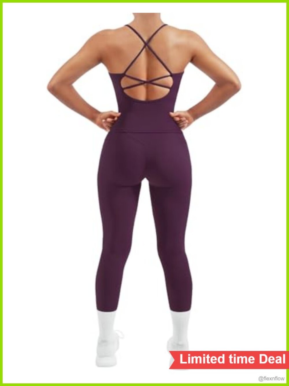 2 Piece Workout Set Padded Tank Top Tummy Control Leggings Gym Yoga